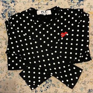 Come Des Gracons Polka Dot Long Sleeve 🖤🤍
